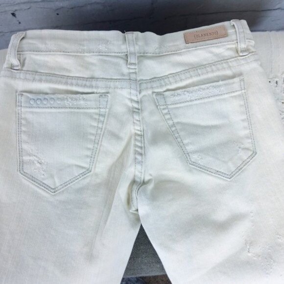 Blank NYC Skinny Classique Girls Jeans Cream Size 7 - Picture 8 of 9